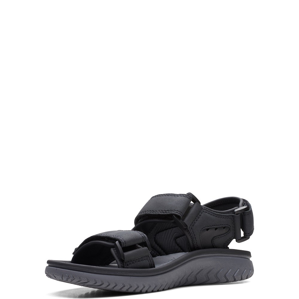 CLARKS</br>Ανδρικά Πέδιλα Μαύρο WESLEY BAY Clarks