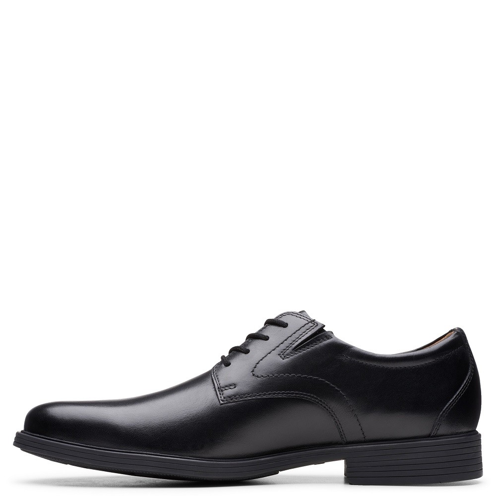 CLARKS</br>Ανδρικά Δετά Παπούτσια Μαύρο Δέρμα WHIDDON PLAIN Clarks CLARKS</br>Ανδρικά Δετά Παπούτσια Μαύρο Δέρμα WHIDDON PLAIN Clarks