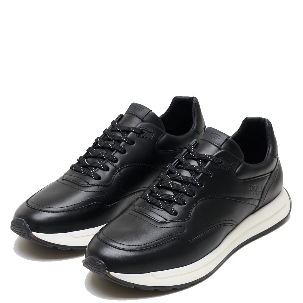 BOSS</br>Ανδρικά Sneakers Μαύρο Δέρμα X301 SAVANA Boss BOSS</br>Ανδρικά Sneakers Μαύρο Δέρμα X301 SAVANA Boss