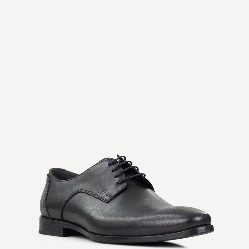 BOSS</br>Ανδρικά Δετά Παπούτσια Μαύρο Δέρμα X4972 DIAMOND Boss BOSS</br>Ανδρικά Δετά Παπούτσια Μαύρο Δέρμα X4972 DIAMOND Boss