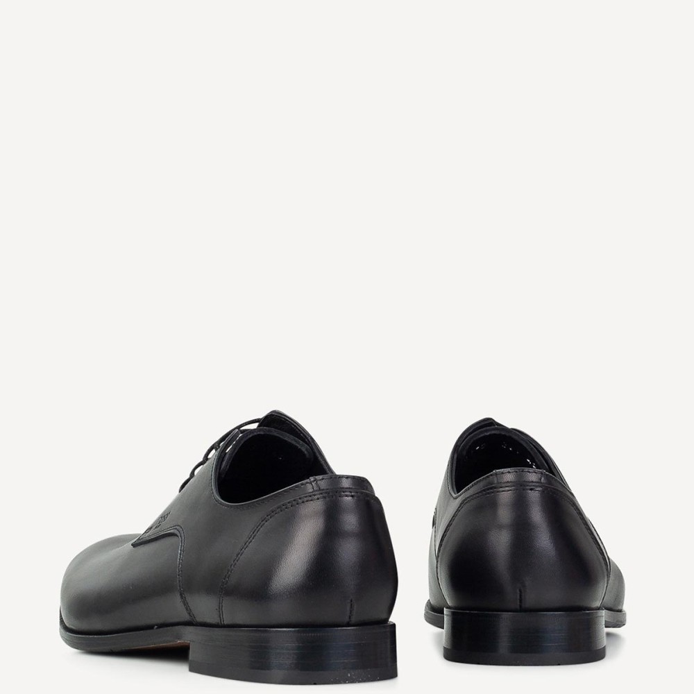 BOSS</br>Ανδρικά Δετά Παπούτσια Μαύρο Δέρμα X4972 DIAMOND Boss BOSS</br>Ανδρικά Δετά Παπούτσια Μαύρο Δέρμα X4972 DIAMOND Boss