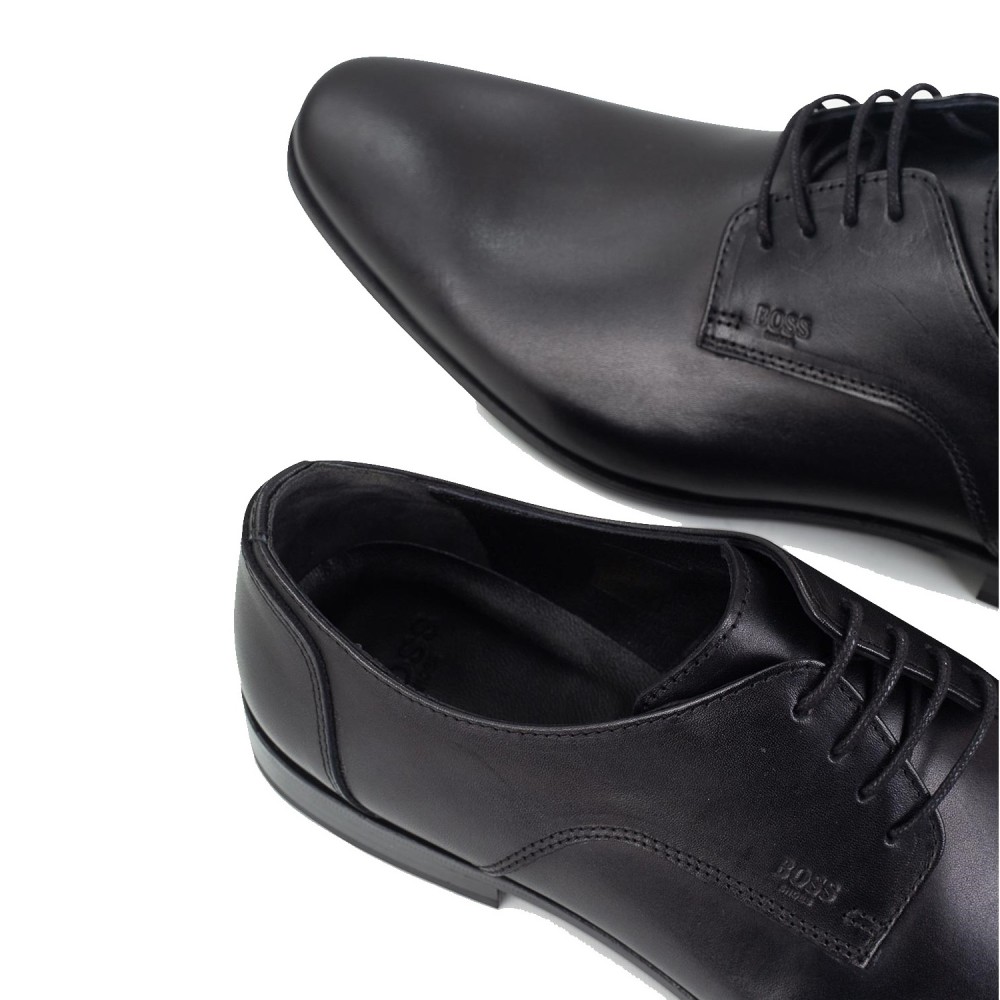 BOSS</br>Ανδρικά Δετά Παπούτσια Μαύρο Δέρμα X4972 DIAMOND Boss BOSS</br>Ανδρικά Δετά Παπούτσια Μαύρο Δέρμα X4972 DIAMOND Boss
