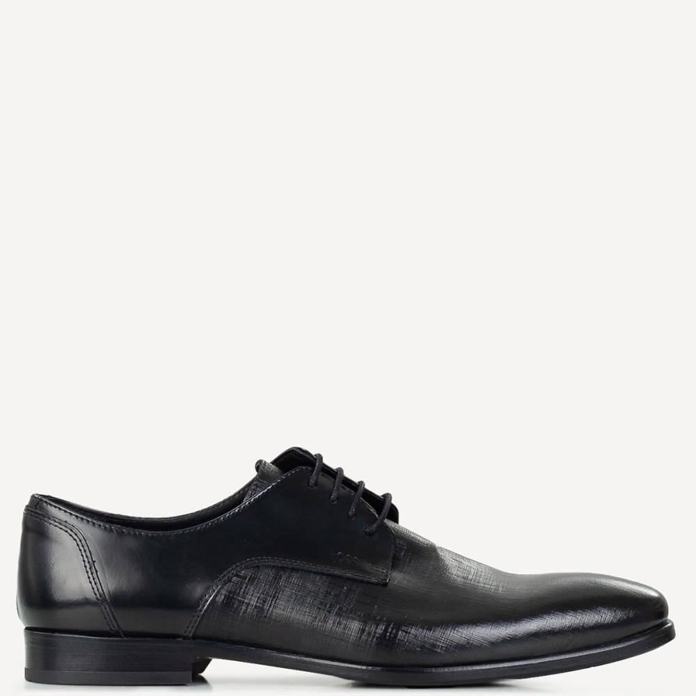 BOSS</br>Ανδρικά Δετά Παπούτσια Μαύρο Δέρμα X4972 GLAMOUR Boss BOSS</br>Ανδρικά Δετά Παπούτσια Μαύρο Δέρμα X4972 GLAMOUR Boss