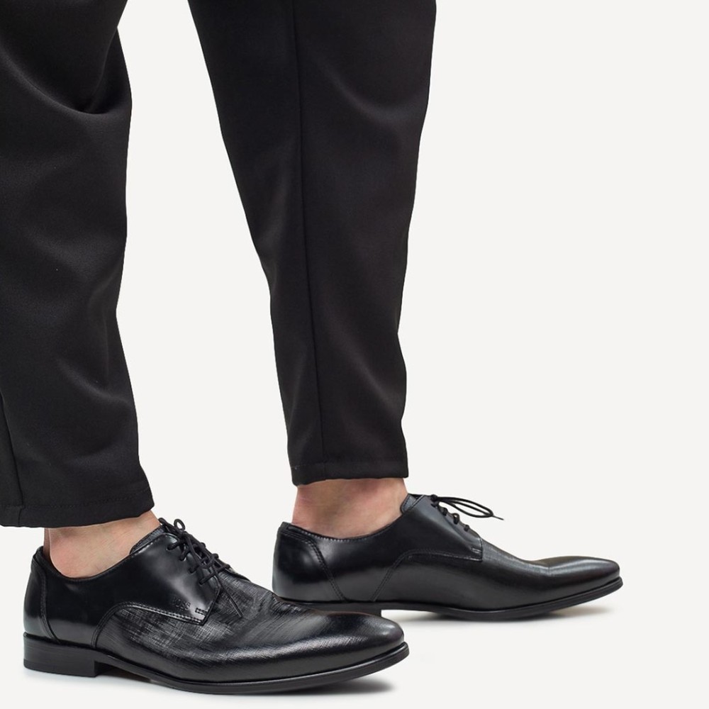 BOSS</br>Ανδρικά Δετά Παπούτσια Μαύρο Δέρμα X4972 GLAMOUR Boss BOSS</br>Ανδρικά Δετά Παπούτσια Μαύρο Δέρμα X4972 GLAMOUR Boss