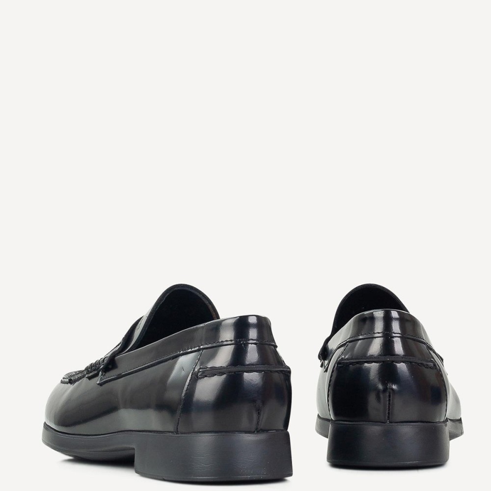 BOSS</br>Ανδρικά Μοκασίνια Μαύρο Δέρμα X6487 FLORENTIK Boss BOSS</br>Ανδρικά Μοκασίνια Μαύρο Δέρμα X6487 FLORENTIK Boss