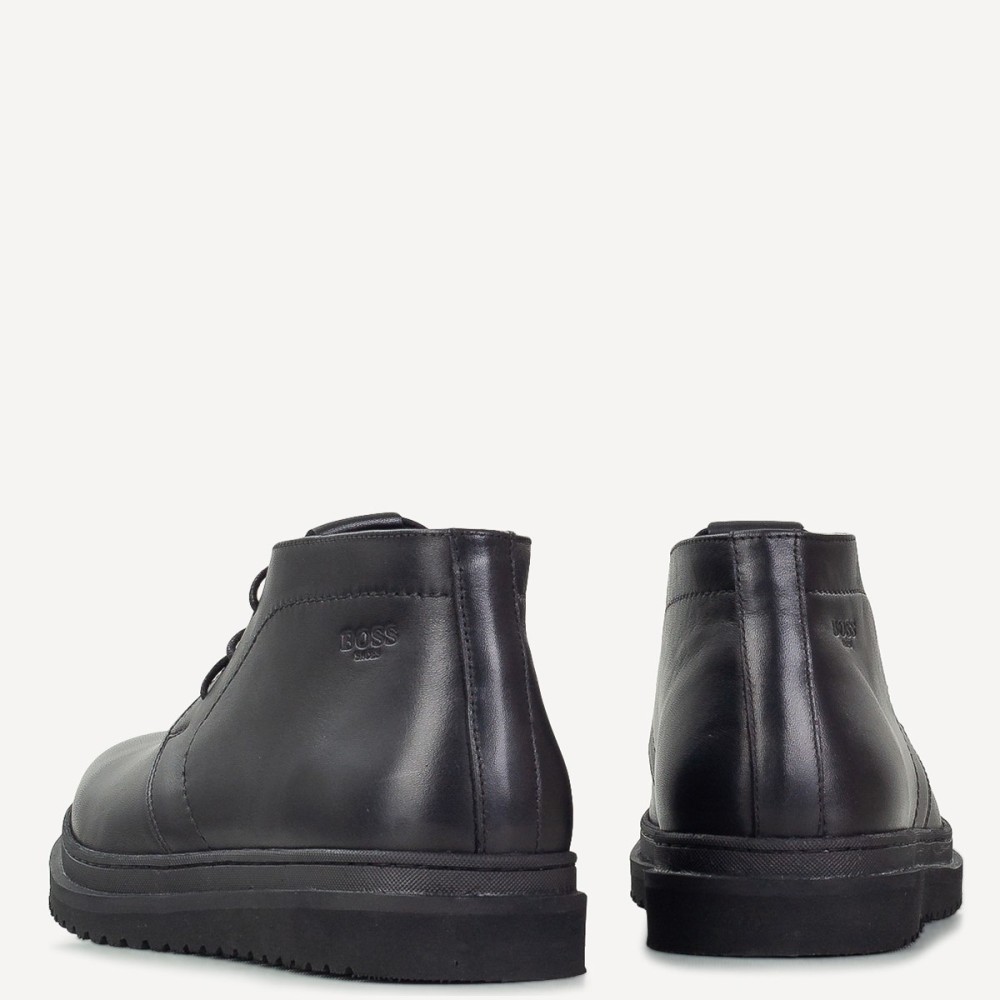 BOSS</br>Boss X6793 SAVANA Ανδρικά Μποτάκια Μαύρο Δέρμα 