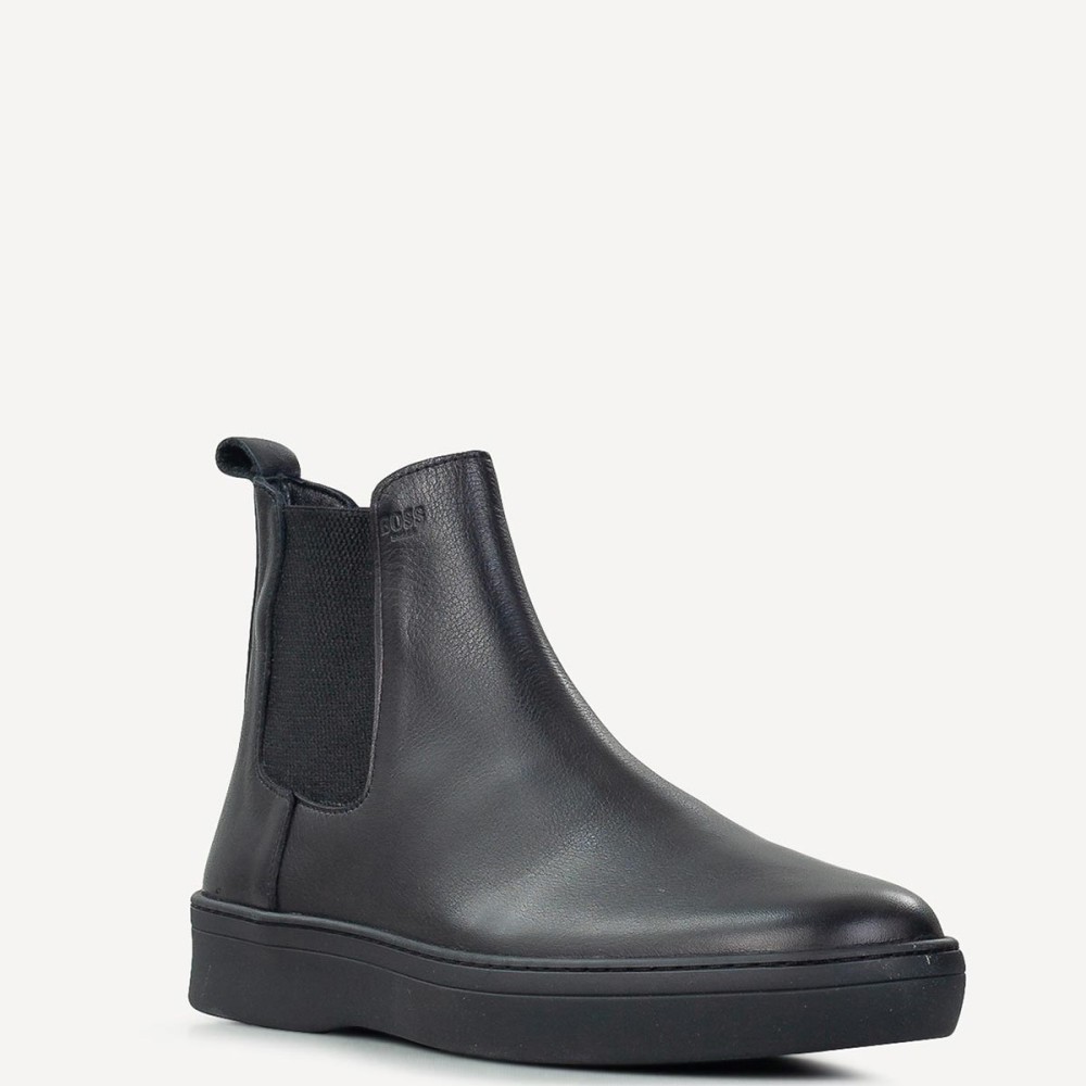 BOSS</br>Boss X7255 DIAMOND Ανδρικά Μποτάκια Μαύρο Δέρμα Chelsea 