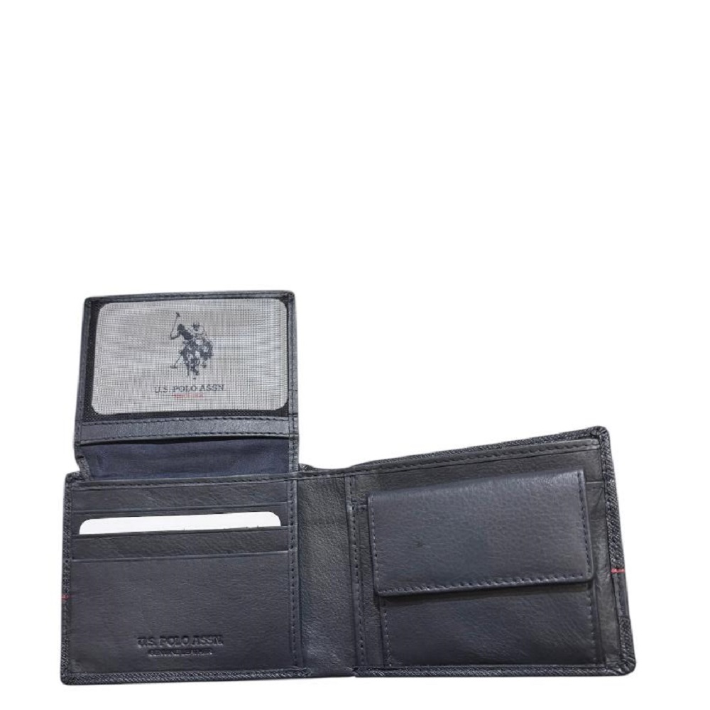 U.S. POLO ASSN.</br>Ανδρικό Πορτοφόλι Μπλε Δέρμα YALE H WEUYA2621MHA-212 U.S. Polo Assn.