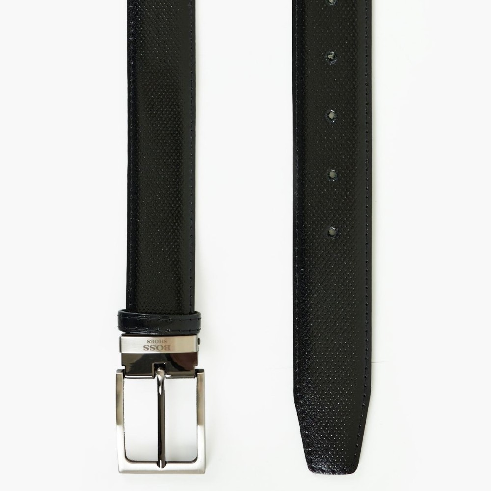 BOSS</br>Ανδρική Ζώνη Μαύρο Δέρμα POINT ZB004-BLK Boss