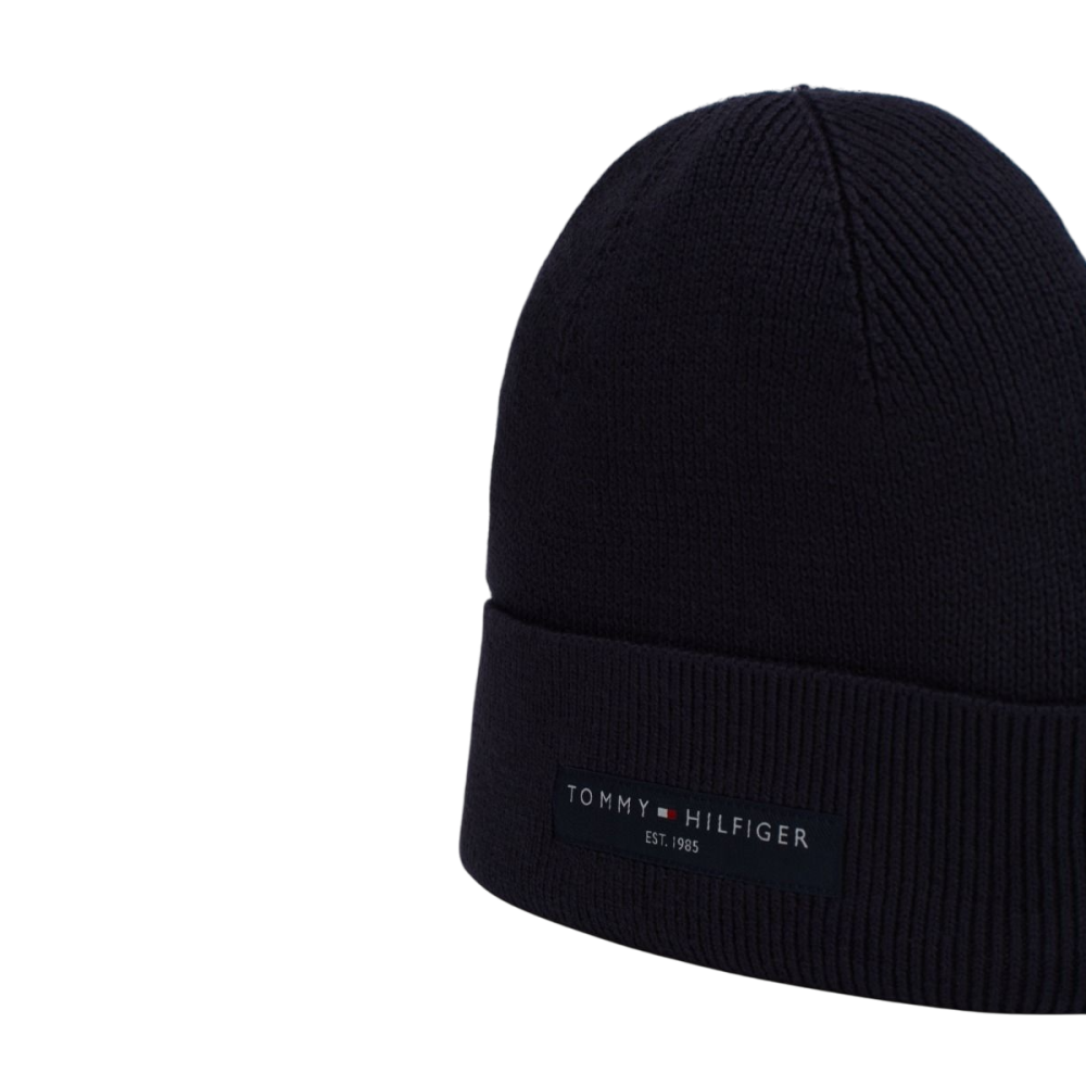 TOMMY HILFIGER</br>Ανδρικός Σκούφος Μπλε TH Foundation Logo Patch Turn-up Cotton Beanie AM0AM12797-DW6 Tommy Hilfiger TOMMY HILFIGER</br>Ανδρικός Σκούφος Μπλε TH Foundation Logo Patch Turn-up Cotton Beanie AM0AM12797-DW6 Tommy Hilfiger