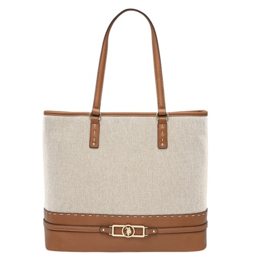 Γυναικεία Τσάντα Ώμου Εκρού/Ταμπά  BEUQM8637WC2-517 MARPLE U.s. Polo Assn Γυναικεία Τσάντα Ώμου Εκρού/Ταμπά  BEUQM8637WC2-517 MARPLE U.s. Polo Assn