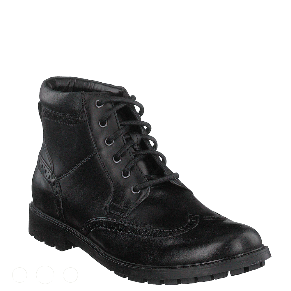 CLARKS</br>Ανδρικά Μποτάκια Μαύρο Δέρμα CURINGTON RISE Clarks