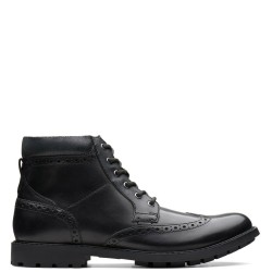 Ανδρικά Μποτάκια Μαύρο Δέρμα CURINGTON RISE Clarks