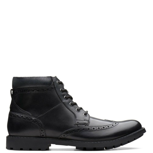 Ανδρικά Μποτάκια Μαύρο Δέρμα CURINGTON RISE Clarks Ανδρικά Μποτάκια Μαύρο Δέρμα CURINGTON RISE Clarks
