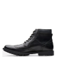 CLARKS</br>Ανδρικά Μποτάκια Μαύρο Δέρμα CURINGTON RISE Clarks