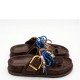 KOMIS & KOMIS</br>Komis & Komis E610 Γυναικεία Σανδάλια Καφέ Suede Δέρμα