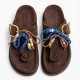 KOMIS & KOMIS</br>Komis & Komis E610 Γυναικεία Σανδάλια Καφέ Suede Δέρμα