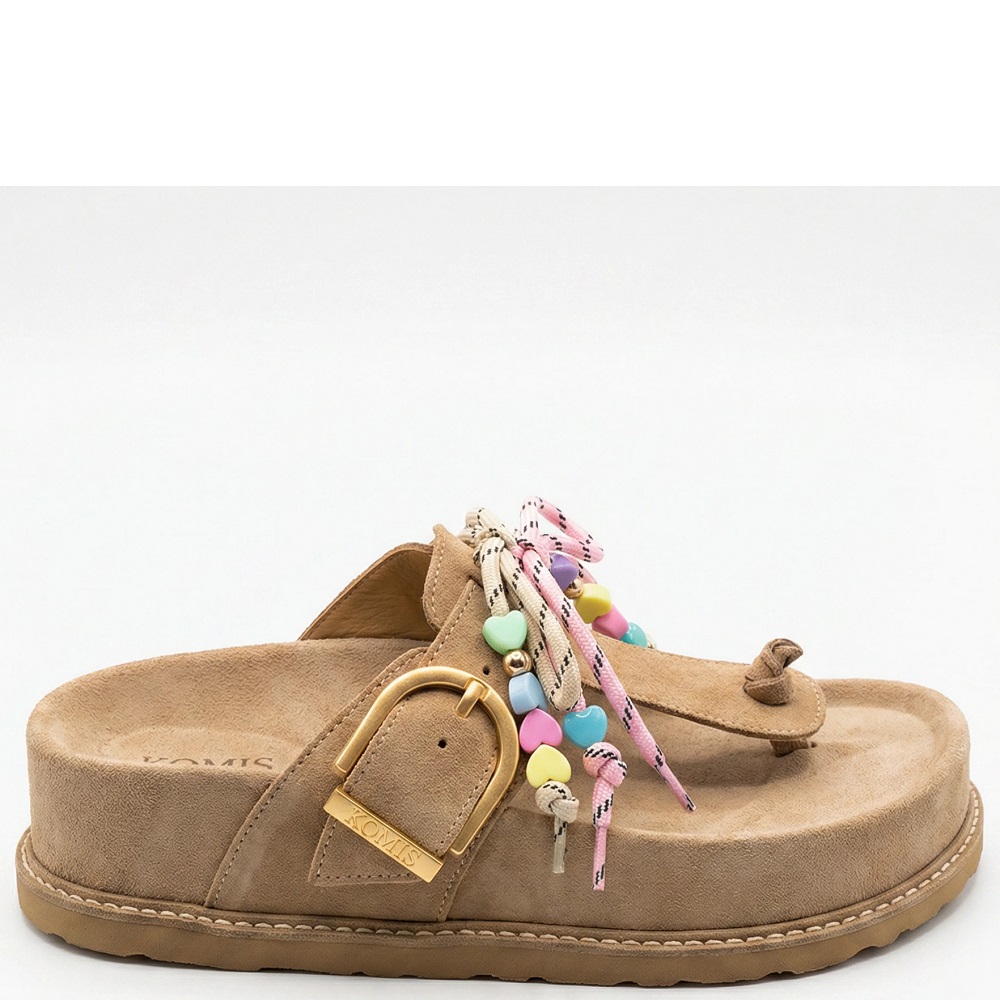KOMIS & KOMIS</br>Komis & Komis E610 Γυναικεία Σανδάλια Ταμπά Suede Δέρμα