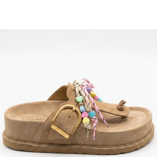 Komis & Komis E610 Γυναικεία Σανδάλια Ταμπά Suede Δέρμα