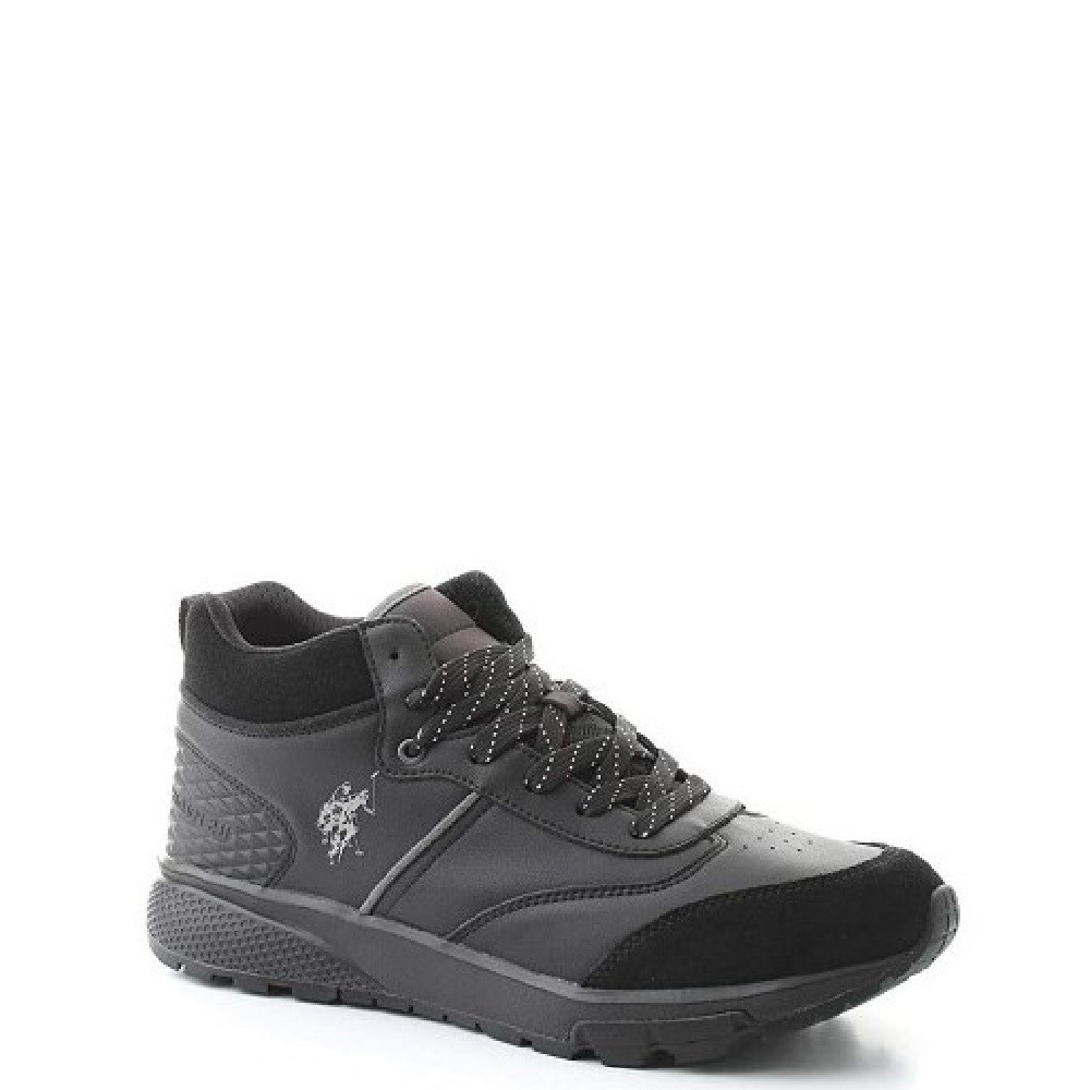 U.S. POLO ASSN.</br>Ανδρικά Μποτάκια Μαύρο Δέρμα HENON-BLK U.S. Polo Assn.