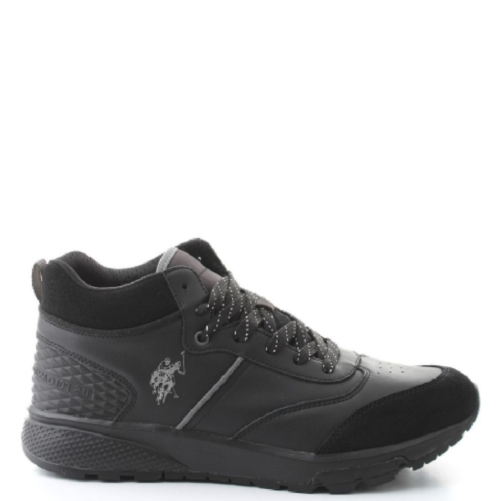 U.S. POLO ASSN.</br>Ανδρικά Μποτάκια Μαύρο Δέρμα HENON-BLK U.S. Polo Assn.