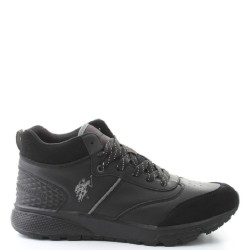Ανδρικά Μποτάκια Μαύρο Δέρμα HENON-BLK U.S. Polo Assn.