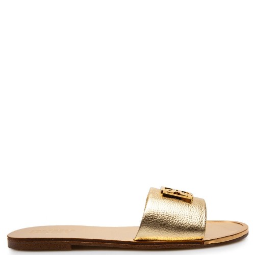 DKNY GRACEN K1351537 Γυναικεία Flat Slide Χρυσό Δέρμα 