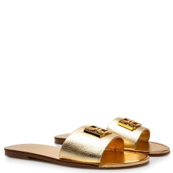 Γυναικεία Flat Slide Χρυσό Δέρμα K1351537 GRACEN DKNY