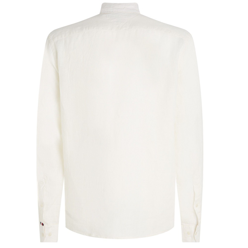TOMMY HILFIGER</br>Ανδρικό Πουκάμισο Λευκό Λινό Regular MW0MW30897-AC0 Tommy Hilfiger TOMMY HILFIGER</br>Ανδρικό Πουκάμισο Λευκό Λινό Regular MW0MW30897-AC0 Tommy Hilfiger