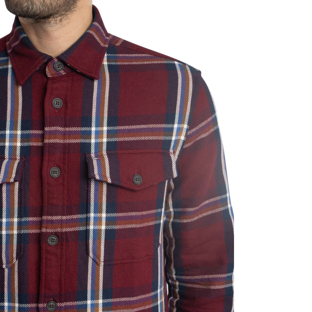 TOMMY HILFIGER</br>Ανδρικό Πουκάμισο Μπορντώ/Μulti Καρό Cotton Regular MW0MW36826-0QJ Tommy Hilfiger