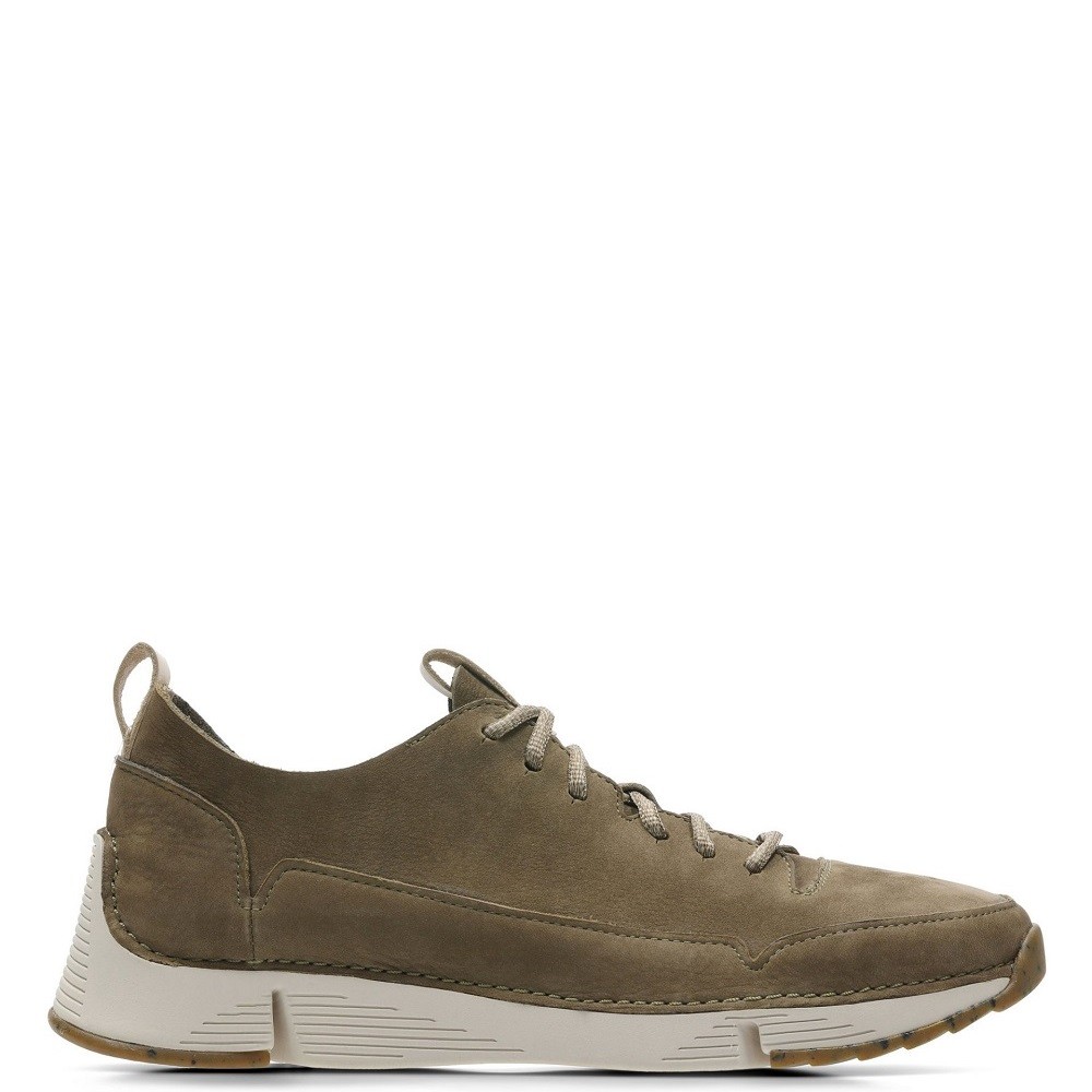 CLARKS</br>Ανδρικά Sneakers Χακί Δέρμα TRI SPARK Clarks CLARKS</br>Ανδρικά Sneakers Χακί Δέρμα TRI SPARK Clarks