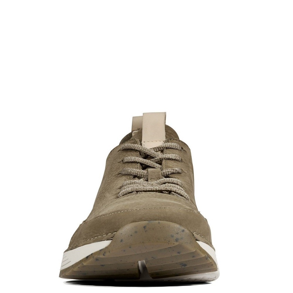 CLARKS</br>Ανδρικά Sneakers Χακί Δέρμα TRI SPARK Clarks CLARKS</br>Ανδρικά Sneakers Χακί Δέρμα TRI SPARK Clarks