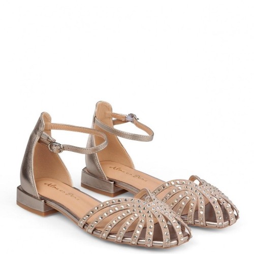 Γυναικεία Πέδιλα Μπρονζέ Δέρμα V23200 Alma En Pena