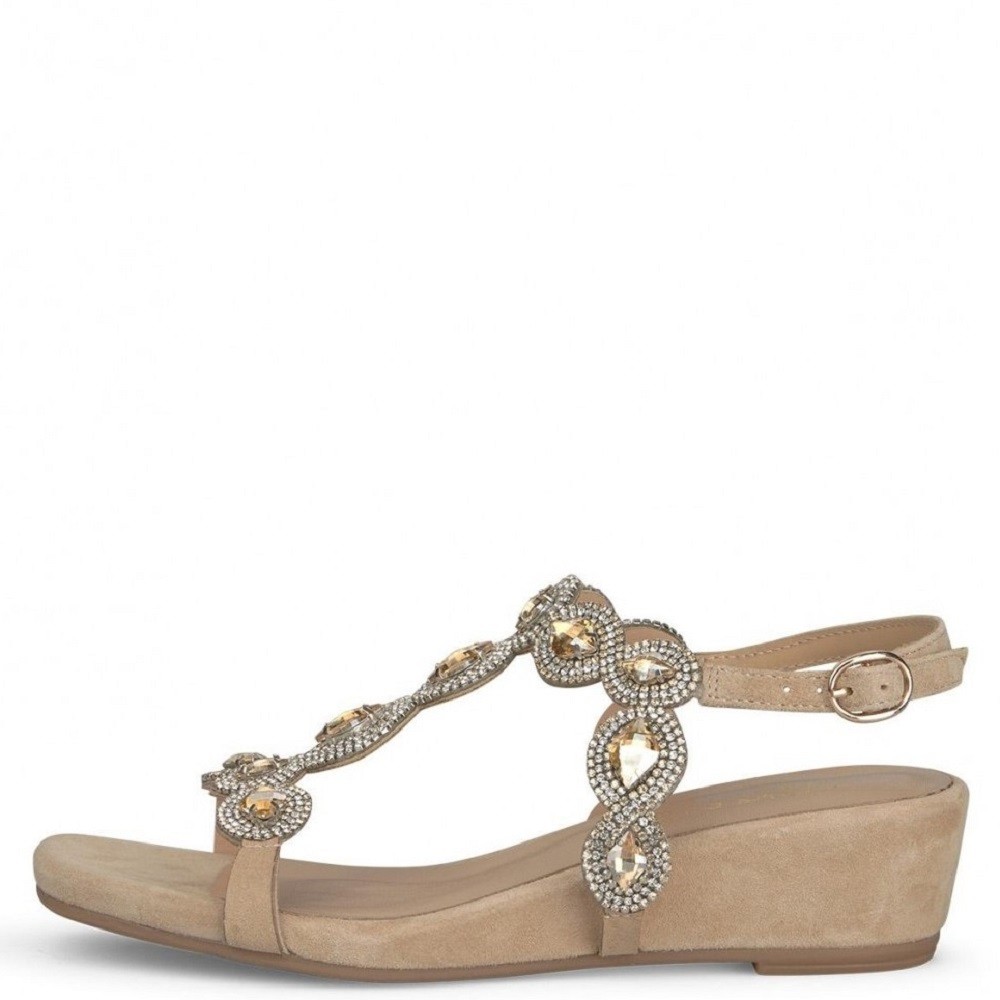 ALMA EN PENA</br>Γυναικείες Πλατφόρμες Μπεζ Suede V23411 Alma En Pena
