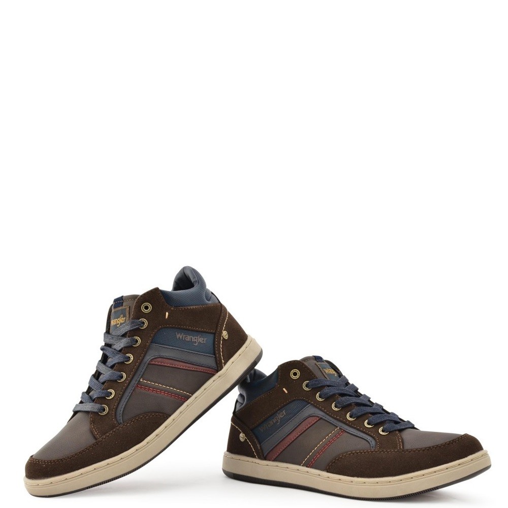 WRANGLER</br>Ανδρικά Μποτάκια Καφέ MARSHALL MID WM182101-30 Wrangler