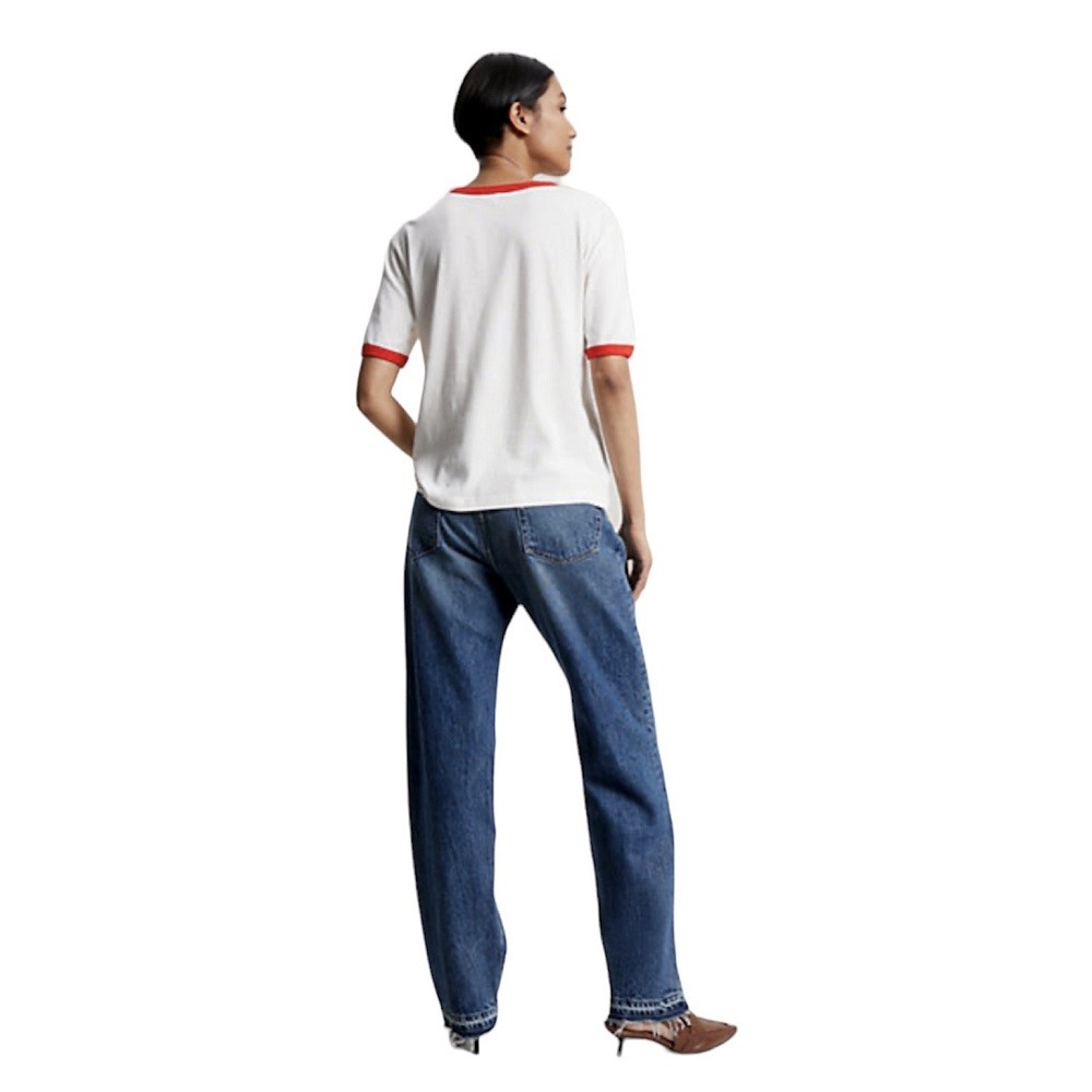 TOMMY HILFIGER</br>Γυναικείο T-shirt Εκρού/Κόκκινο WW0WW39834-YBH Tommy Hilfiger TOMMY HILFIGER</br>Γυναικείο T-shirt Εκρού/Κόκκινο WW0WW39834-YBH Tommy Hilfiger
