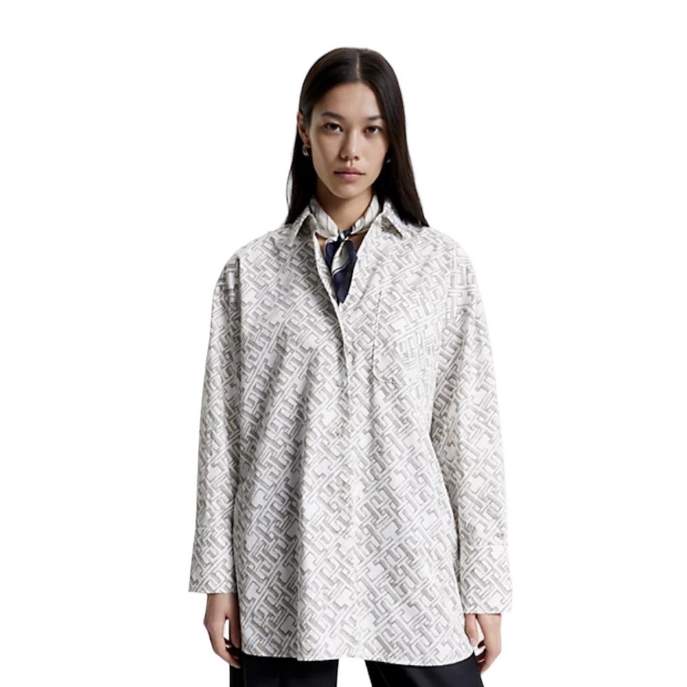 TOMMY HILFIGER</br>Γυναικείο Πουκάμισο Εκρού WW0WW40222-0K4 Tommy Hilfiger TOMMY HILFIGER</br>Γυναικείο Πουκάμισο Εκρού WW0WW40222-0K4 Tommy Hilfiger