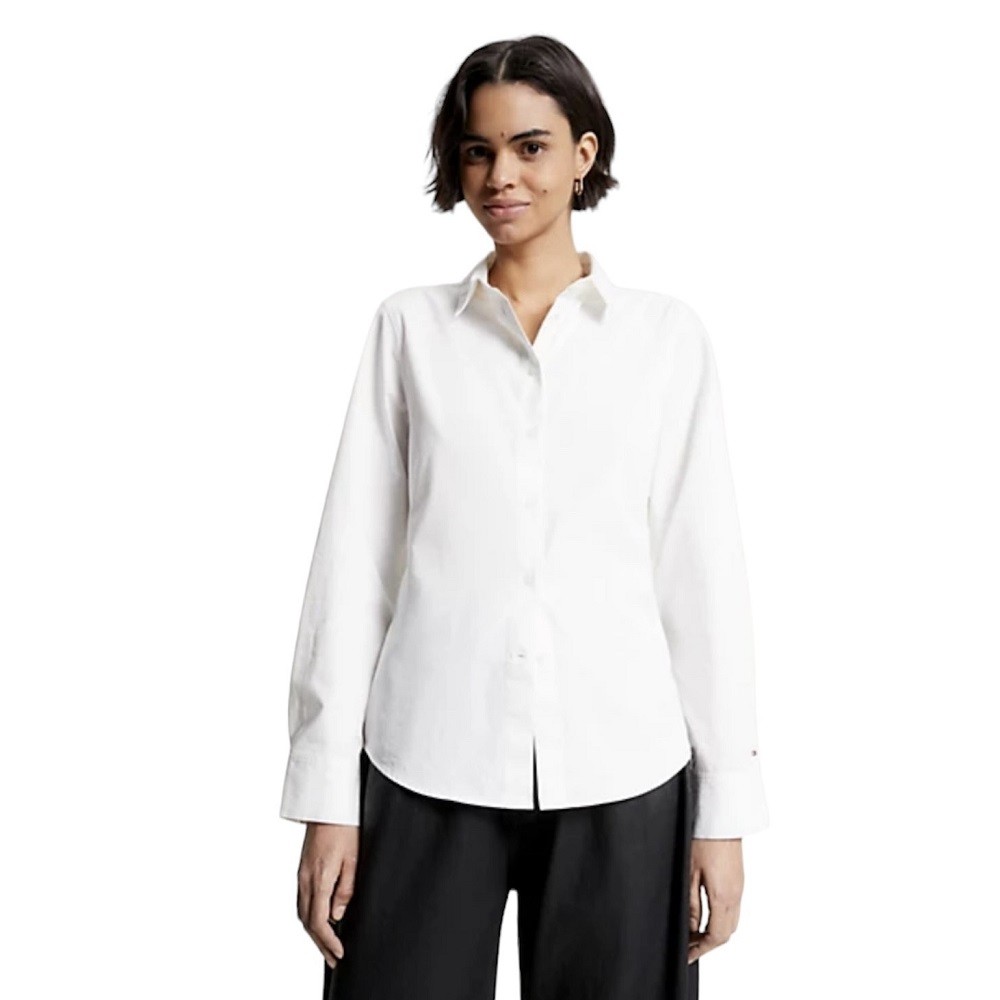TOMMY HILFIGER</br>Γυναικείο Πουκάμισο Εκρού WW0WW40230-YBL Tommy Hilfiger TOMMY HILFIGER</br>Γυναικείο Πουκάμισο Εκρού WW0WW40230-YBL Tommy Hilfiger