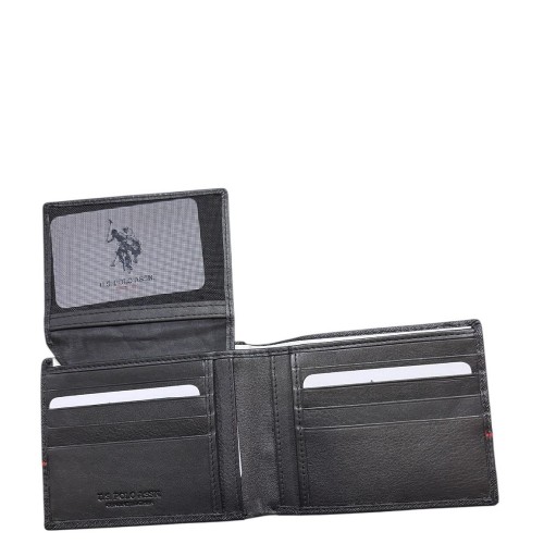 Ανδρικό Πορτοφόλι Μαύρο Δέρμα YALE H WEUYA2620MHA-000 U.S. Polo Assn.