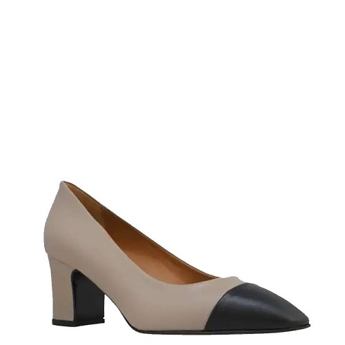 Γυναικείες Γόβες Μπεζ/Μαύρο Δέρμα ΕΒΕΛΥΝΑ Kalogirou Γυναικείες Γόβες Μπεζ/Μαύρο Δέρμα ΕΒΕΛΥΝΑ Kalogirou