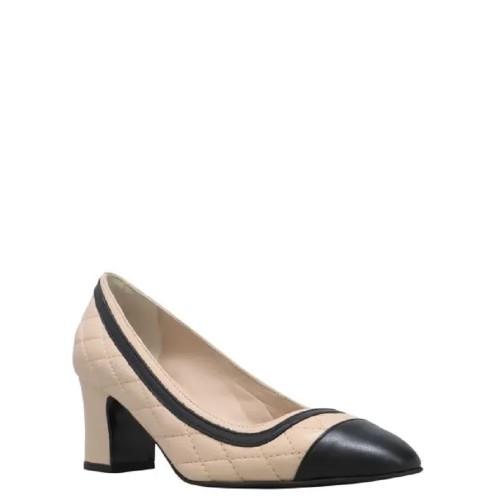 Γυναικείες Γόβες Μπεζ/Μαύρο Δέρμα ΕΒΕΡΛΥ Kalogirou Γυναικείες Γόβες Μπεζ/Μαύρο Δέρμα ΕΒΕΡΛΥ Kalogirou