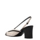 KALOGIROU</br>Γυναικείες Slingback Γόβες Off White/Black ΕΛΕΝΑ Kalogirou KALOGIROU</br>Γυναικείες Slingback Γόβες Off White/Black ΕΛΕΝΑ Kalogirou