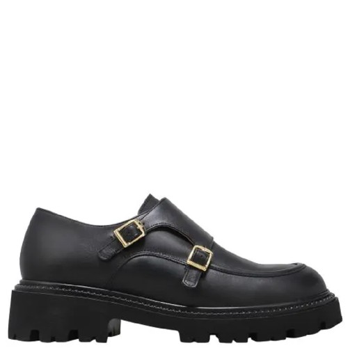 Kalogirou ΝΑΓΚΟΓΙΑ-0071 Γυναικεία Μοκασίνια Μαύρο Δέρμα